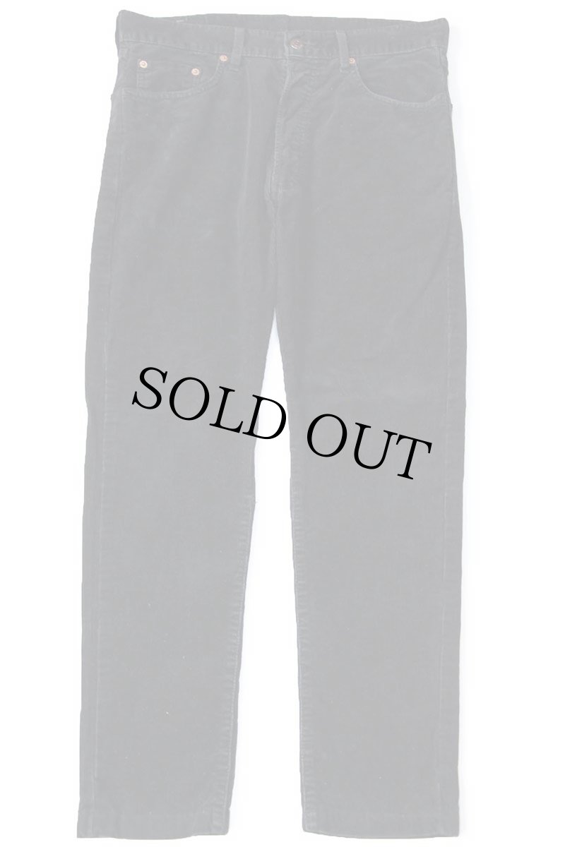 画像2: 90s Levi'sリーバイス 551 コットン コーデュロイパンツ カスタム 黒 W33★ユーロ (2)