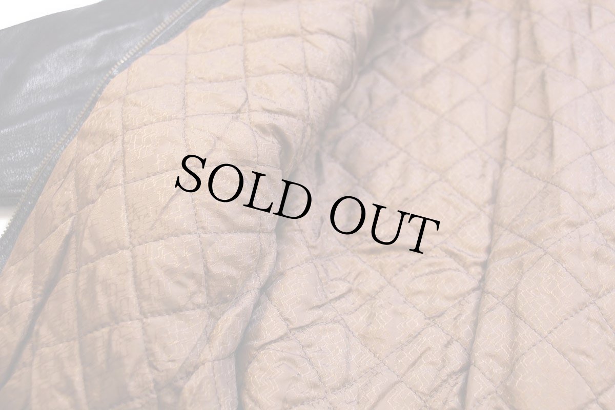 画像5: イタリア製 CUERO A-2タイプ パッチ付き キルティングライナー フライト レザージャケット 焦げ茶 キッズM (5)