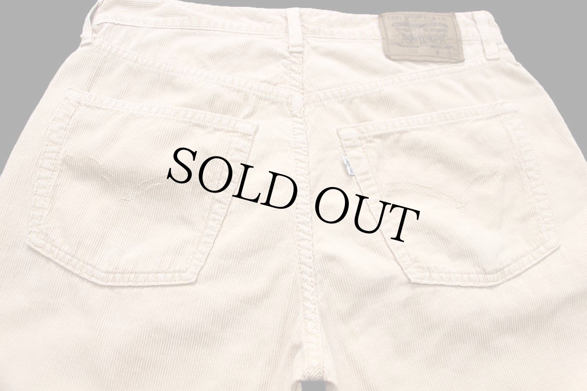 画像5: 90s イタリア製 Levi'sリーバイス 551 コットン コーデュロイパンツ 薄橙 W33★ユーロ (5)