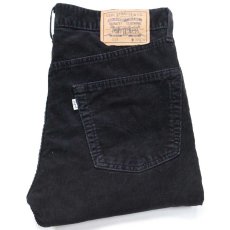 画像1: 90s Levi'sリーバイス 551 コットン コーデュロイパンツ カスタム 黒 W33★ユーロ (1)
