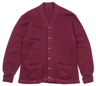 40s LINCOLN パッチ付き ウールニット レタードカーディガン