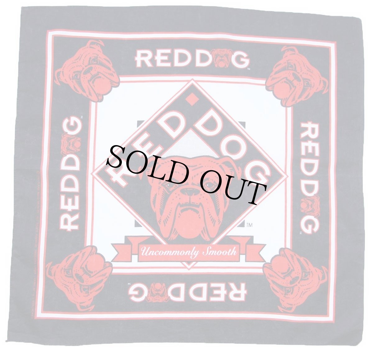 画像1: 90s RED DOG Uncommonly Smooth ブルドッグ マスコット バンダナ (1)