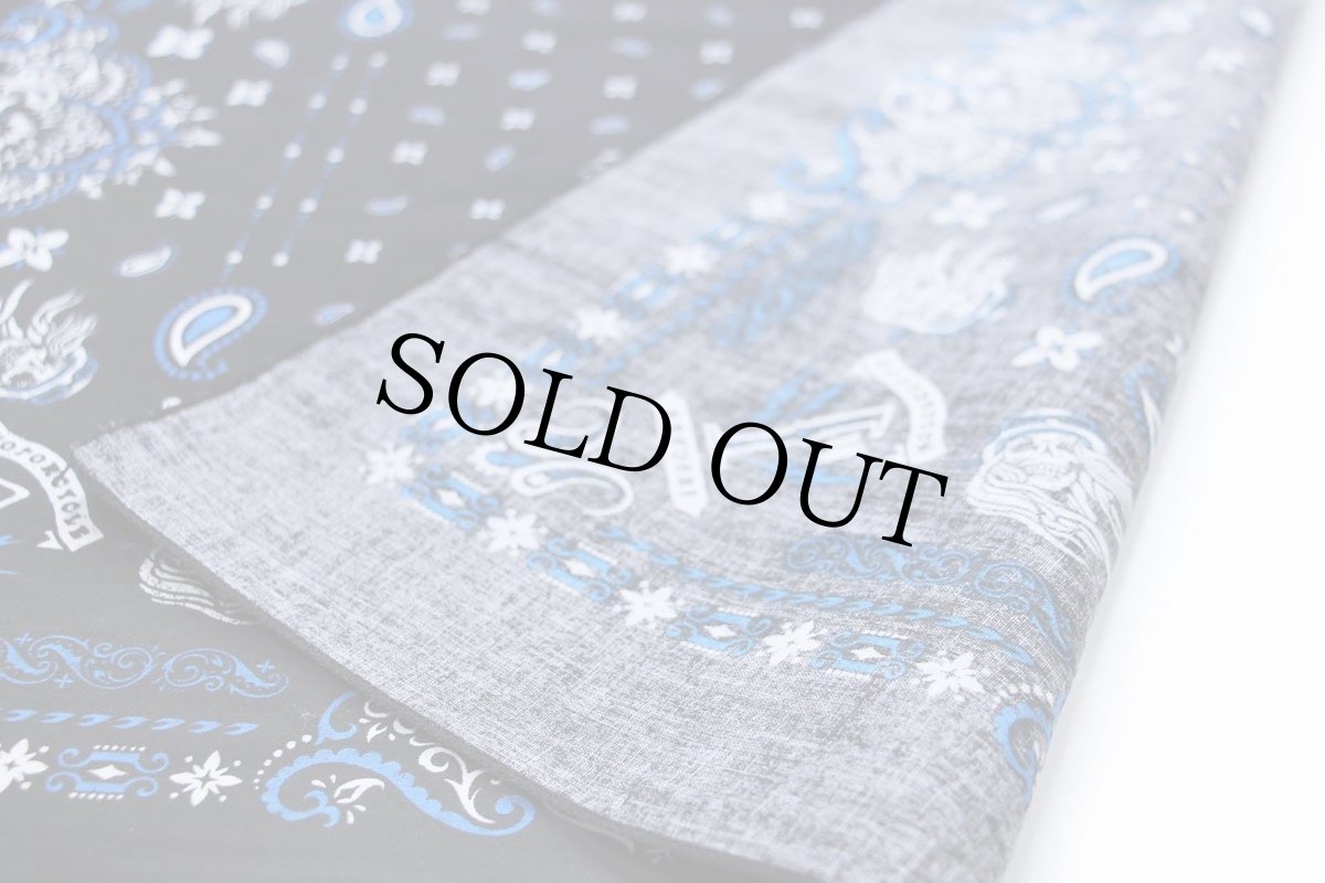 画像5: PROGRESSIVE MOTORCYCLE NO1 INSURER スカル ペイズリー バンダナ 黒 (5)