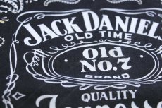 画像4: 90s USA製 JACK DANIEL'S OLD No.7 ジャックダニエル ロゴ バンダナ 黒 (4)