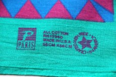 画像4: 80s USA製 PARIS サンダーバード ネイティブ柄 コットン バンダナ (4)