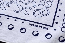 画像5: 90s USA製 CAPRICORN コットン バンダナ 白 (5)