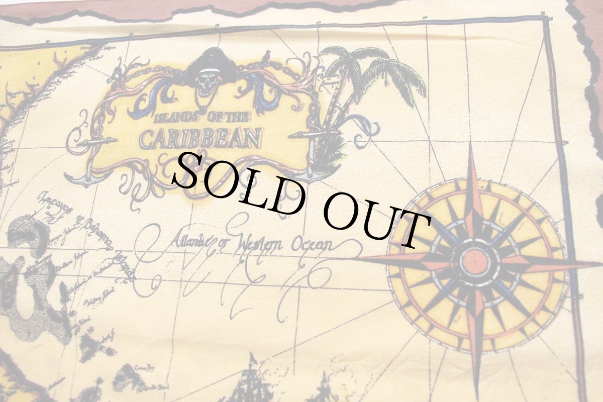 画像4: USA製 HAV-A-HANK ISLANDS OF THE CARIBBEAN スカル マップ バンダナ (4)