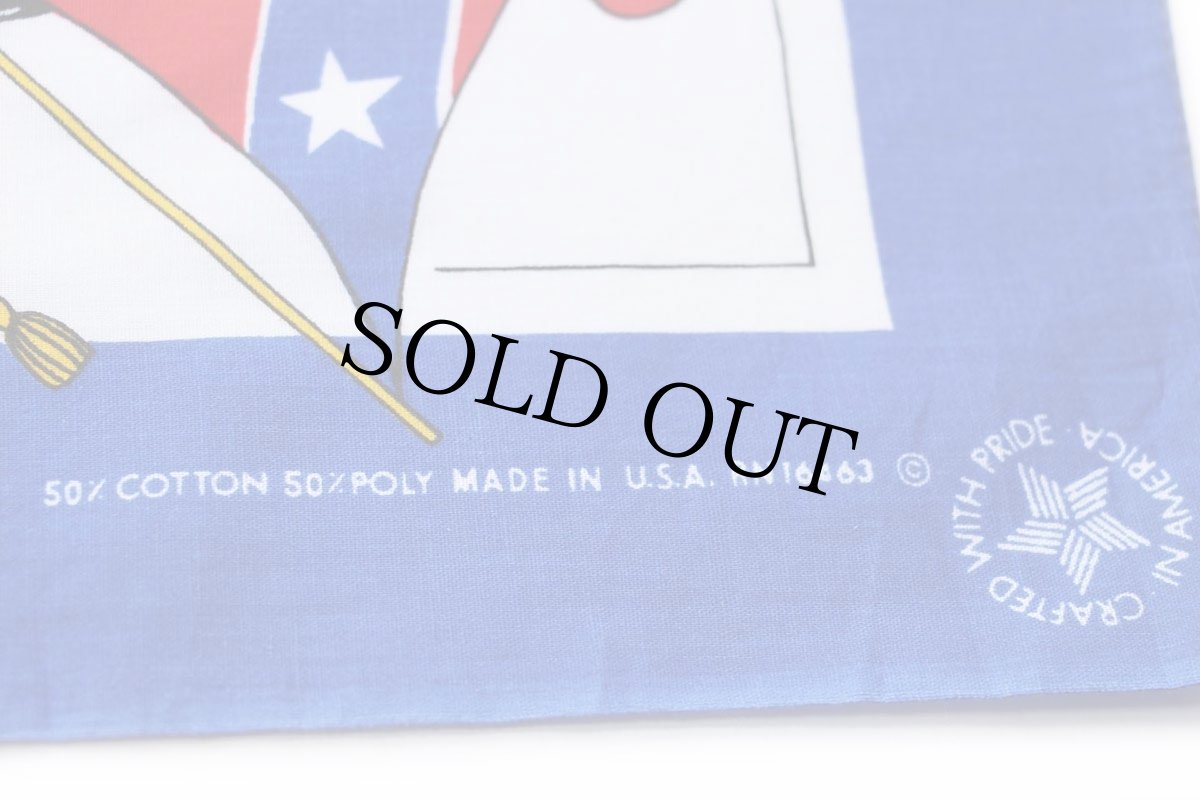 画像4: 80s USA製 スカル レベルフラッグ バンダナ (4)