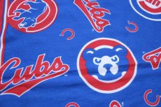 画像3: 90s USA製 MLB CHICAGO Cubs Clark マスコット ロゴ コットン バンダナ (3)