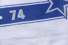 画像5: 80s NFL DALLAS COWBOYS アメフト ロゴ コットン バンダナ 白 (5)