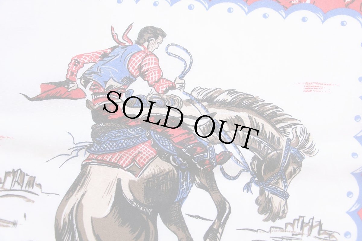 画像3: 90s USA製 カウボーイ チェック バンダナ (3)