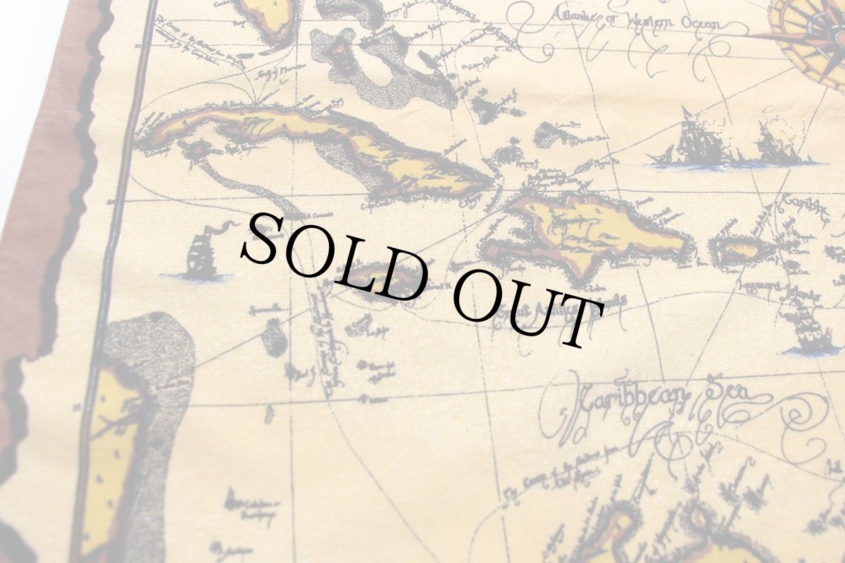 画像3: USA製 HAV-A-HANK ISLANDS OF THE CARIBBEAN スカル マップ バンダナ (3)