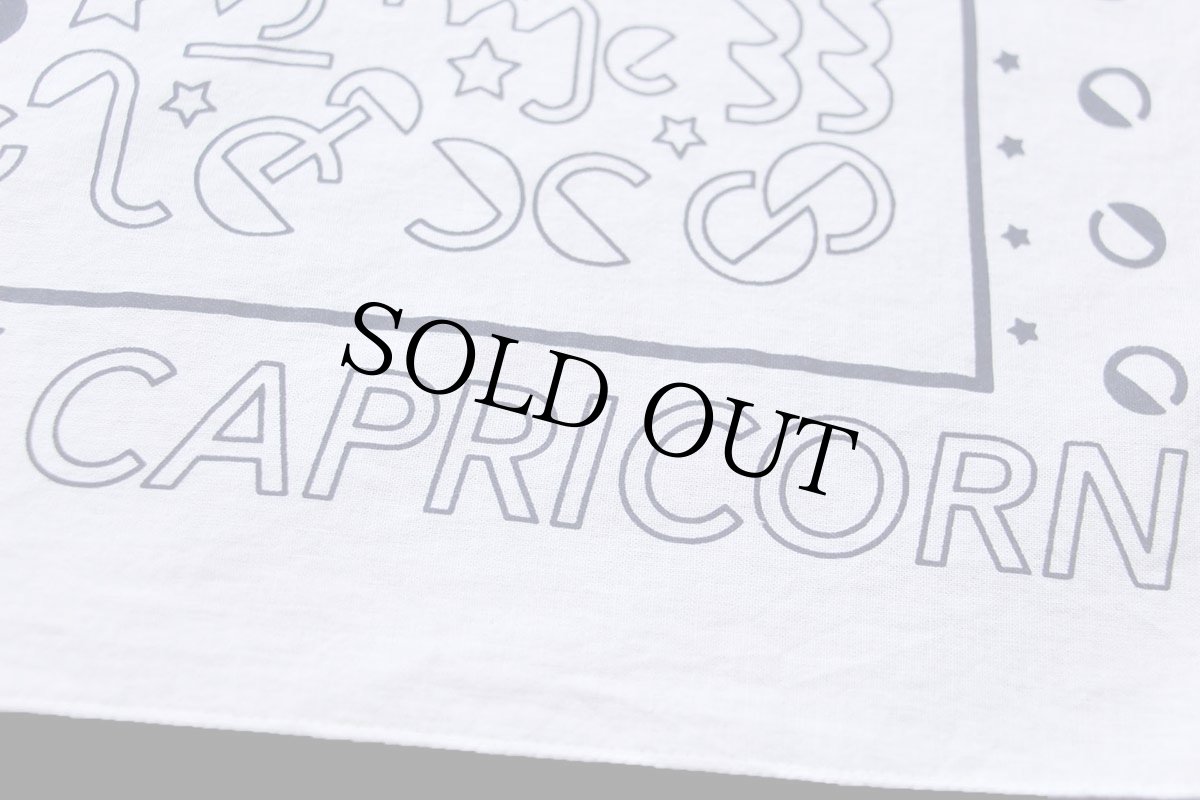 画像4: 90s USA製 CAPRICORN コットン バンダナ 白 (4)