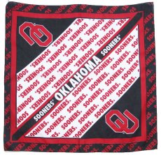 画像1: OKLAHOMA SOONERS ロゴ バンダナ (1)