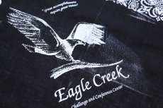 画像5: 80s USA製 FAST COLOR Eagle Creek コットン バンダナ 黒 (5)