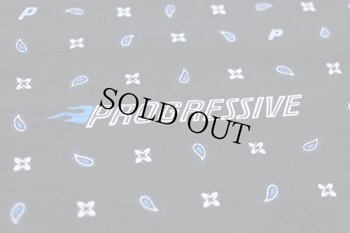 画像3: PROGRESSIVE MOTORCYCLE NO1 INSURER スカル ペイズリー バンダナ 黒 (3)