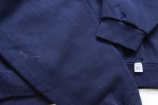 画像5: 90s USA製 RUSSELLラッセル 無地 針抜きリブ スウェット 紺 L★ブランク (5)