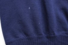 画像6: 90s USA製 RUSSELLラッセル 無地 針抜きリブ スウェット 紺 L★ブランク (6)