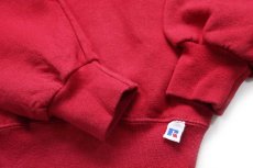 画像6: 90s USA製 RUSSELLラッセル NFL WASHINGTON REDSKINS インディアンヘッド ロゴ刺繍 前V スウェット 濃赤 L (6)
