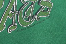 画像5: 90s USA製 RUSSELLラッセル 82nd Annual ST.PAT'S UMR 1990 ひび割れプリント 前V スウェット 緑 L (5)