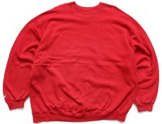 画像2: 90s USA製 RUSSELLラッセル NEBRASKA パッチ付き 前V スウェット 赤 XXL★特大 (2)
