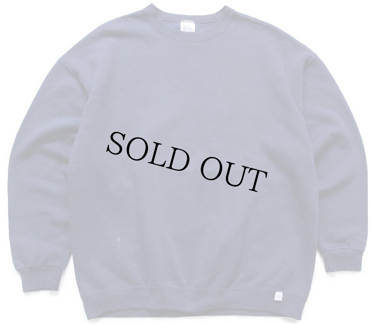 画像1: 90s USA製 RUSSELLラッセル 無地 針抜きリブ スウェット 紺 L★ブランク (1)