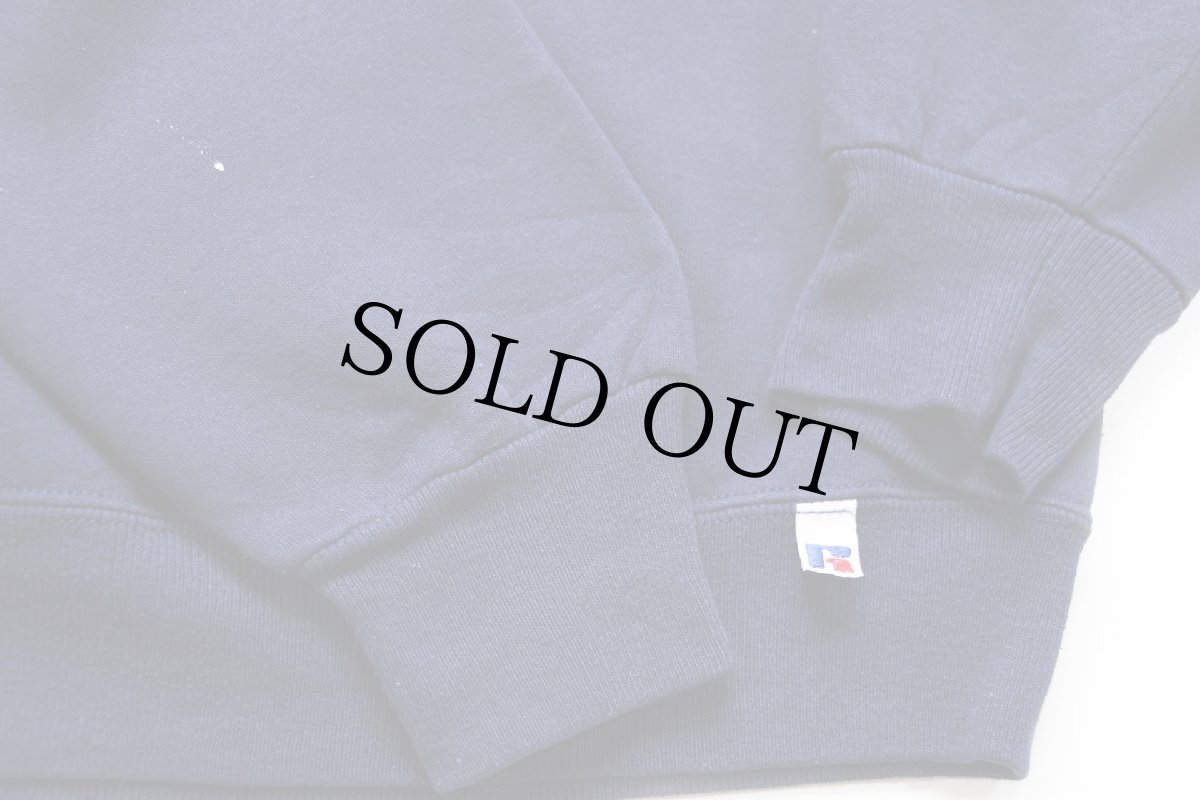 画像5: 90s USA製 RUSSELLラッセル WEST VIRGINIA MOUNTAINEERS ペンキ飛び 前V スウェット 紺 L (5)