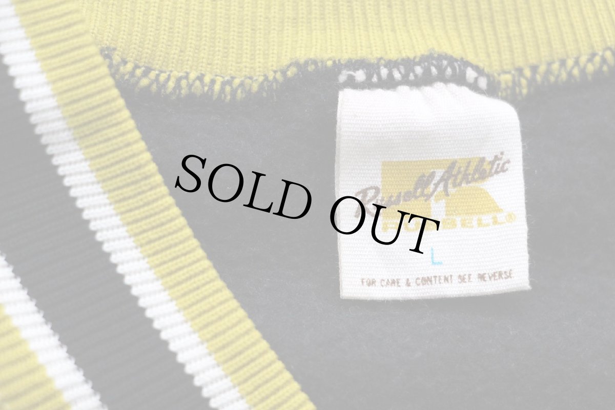 画像4: 70s USA製 RUSSELLラッセル GEORGIA TECH Vネック リブライン スウェット 黒 L (4)