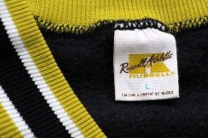 画像4: 70s USA製 RUSSELLラッセル GEORGIA TECH Vネック リブライン スウェット 黒 L (4)