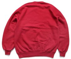 画像2: 90s USA製 RUSSELLラッセル NFL WASHINGTON REDSKINS インディアンヘッド ロゴ刺繍 前V スウェット 濃赤 L (2)