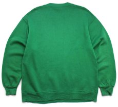 画像2: 90s USA製 RUSSELLラッセル 82nd Annual ST.PAT'S UMR 1990 ひび割れプリント 前V スウェット 緑 L (2)