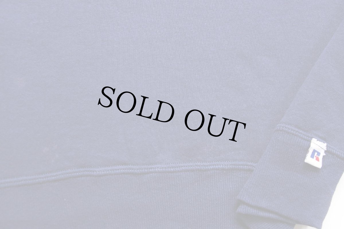 画像5: 90s USA製 RUSSELLラッセル 無地 前V スウェット 紺 L★ブランク (5)