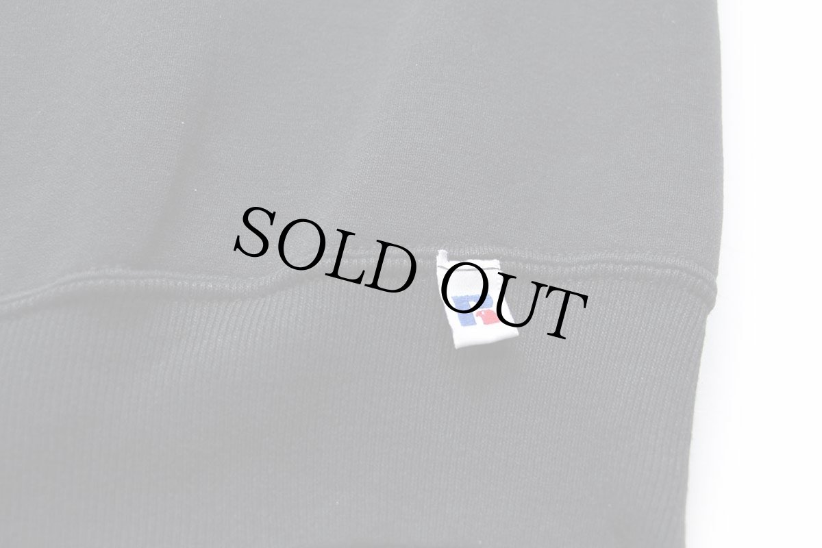 画像5: 90s USA製 RUSSELLラッセル 無地 前V スウェット 黒 XL★ブランク (5)