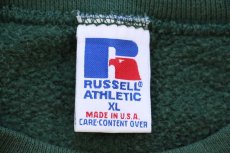 画像4: 90s USA製 RUSSELLラッセル NHL PHOENIX COYOTES パッチ&刺繍 前V スウェット 緑 XL (4)