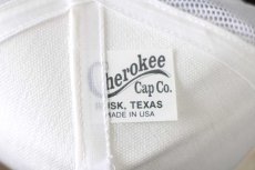 画像6: デッドストック★80s USA製 ENTERPRISE LODGE ゴルフ フィッシング 刺繍 メッシュキャップ 白 (6)