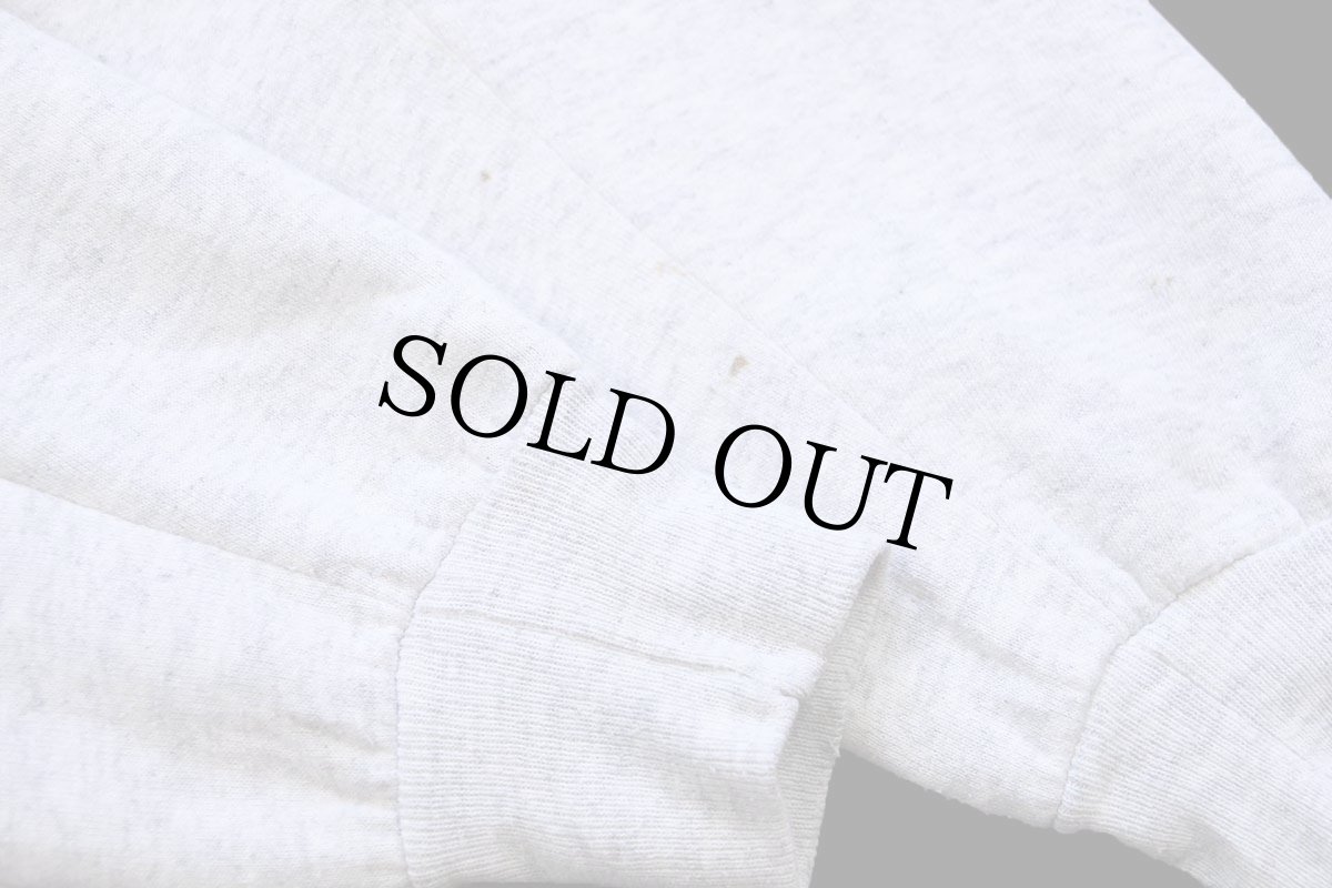 画像7: 90s USA製 RUSSELLラッセル 無地 前V スウェット 杢ライトグレー L★ブランク (7)