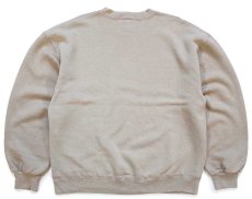 画像2: 90s USA製 RUSSELLラッセル 無地 前V スウェット ブラウンベージュ L★ブランク (2)