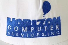 画像5: デッドストック★80s HORIZON COMPUTER SERVICES,INC. 刺繍 メッシュキャップ 白 (5)
