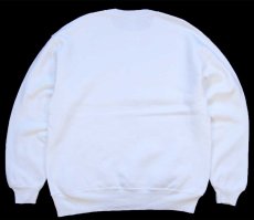 画像2: 90s USA製 RUSSELLラッセル HARVARD GRAPHICS アート 前V スウェット 白 L (2)