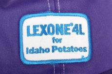 画像5: デッドストック★80s USA製 LEXONE 4L for Idaho Potatoes パッチ付き ツートン 切り替え メッシュキャップ 紫×白 (5)