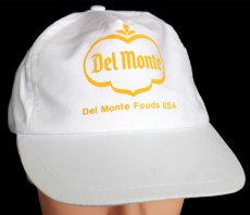 画像1: デッドストック★80s Del Monte Foods USA ロゴ キャップ 白 (1)