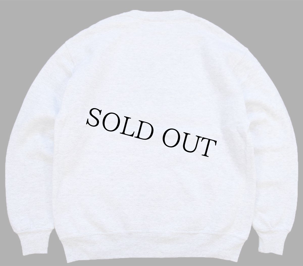 画像2: 90s USA製 RUSSELLラッセル 無地 前V スウェット 杢ライトグレー L★ブランク (2)