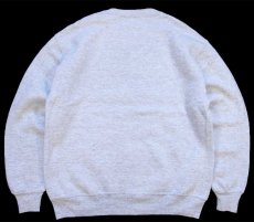 画像2: 90s USA製 RUSSELLラッセル 無地 前V スウェット 杢ライトグレー L★ブランク (2)