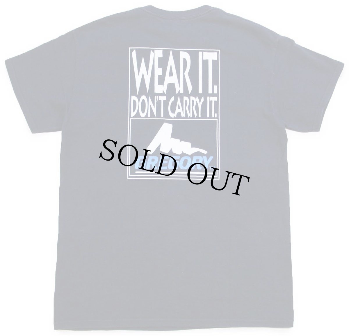 画像1: GREGORY グレゴリー ロゴ WEAR IT. DON'T CARRY IT. 40周年記念 コットンTシャツ 黒 M (1)