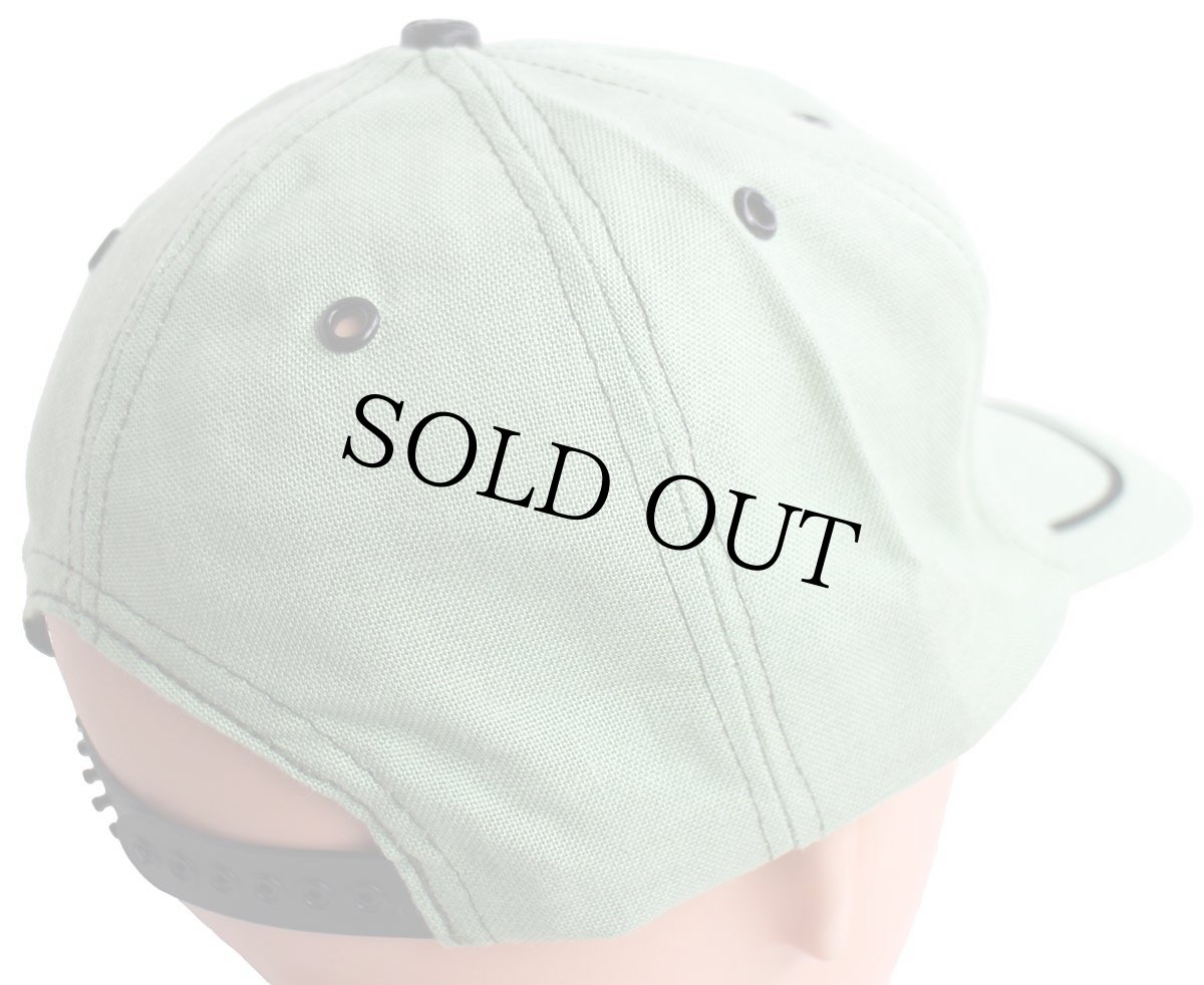 画像4: デッドストック★80s USA製 ゴルフ フラッグ フィッシング テニス パッチ付き ライン入り キャップ ライトグリーン (4)