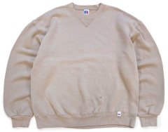 RUSSELL ATHLETIC / 90s/ブランクスウェット/前V/XL/コットン/GRY/無地// 90s USA製 RUSSELLラッセル 無地 前V スウェット 青緑 XL☆ブランク