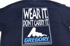 画像4: GREGORY グレゴリー ロゴ WEAR IT. DON'T CARRY IT. 40周年記念 コットンTシャツ 黒 M (4)