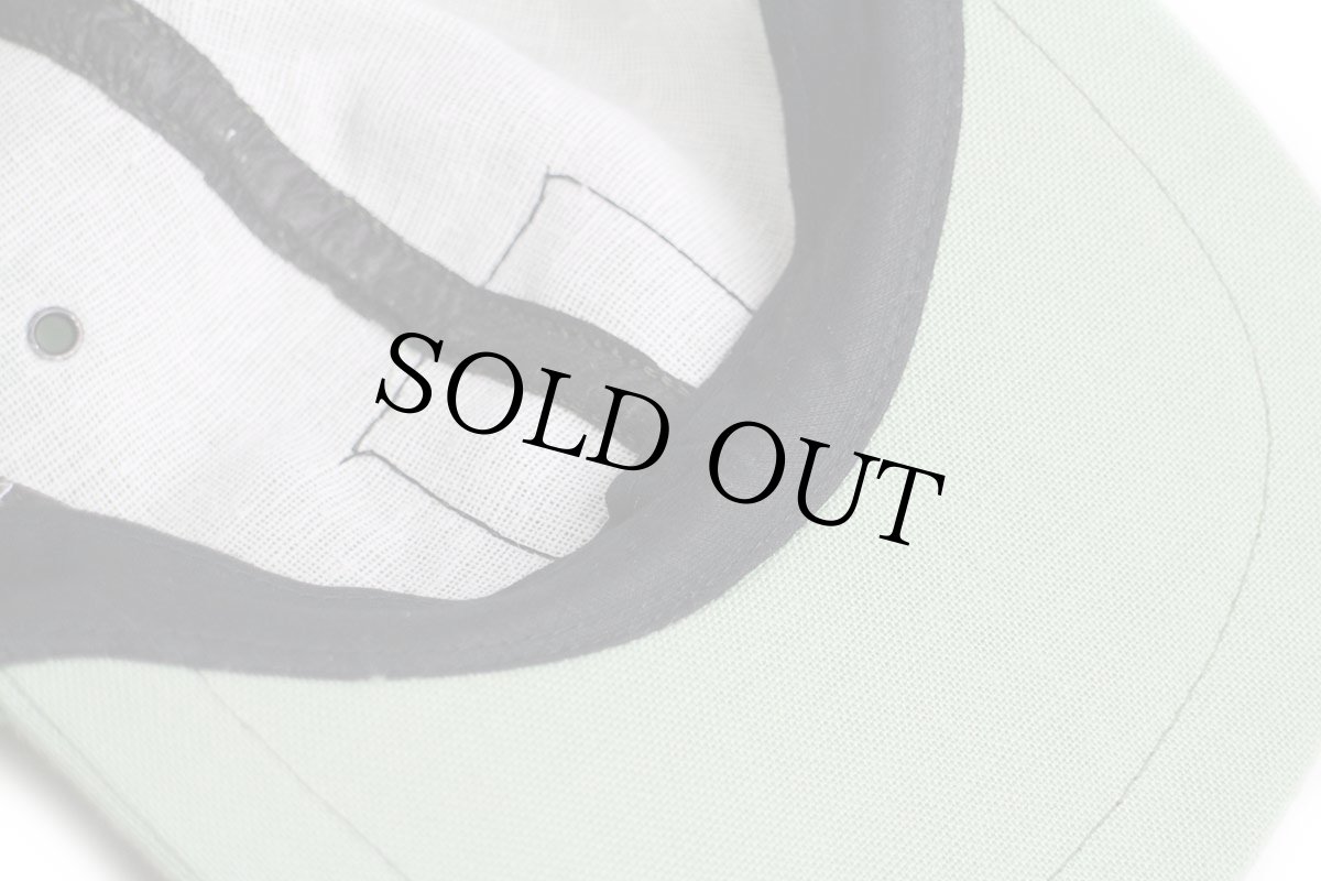 画像9: デッドストック★80s USA製 ゴルフ フラッグ フィッシング テニス パッチ付き ライン入り キャップ ライトグリーン (9)