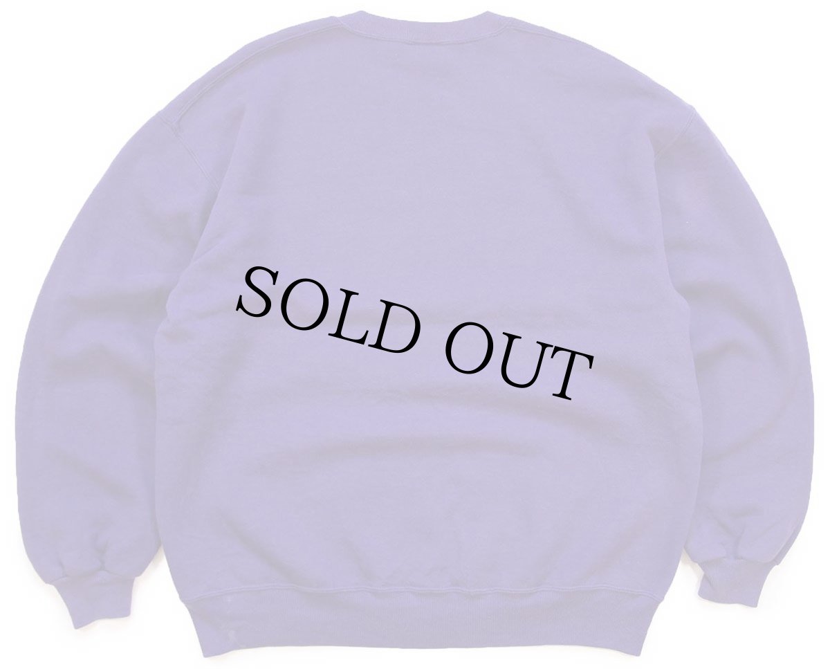 画像2: 90s USA製 RUSSELLラッセル Harrisburg BULLDOGS ブルドッグ ひび割れ&フェルトプリント 前V スウェット 紫 XL (2)