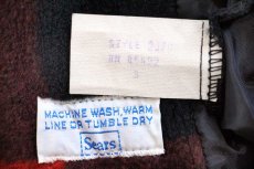 画像4: 70s Sears ブロックチェック パチポケ パイル ジップパーカー S (4)